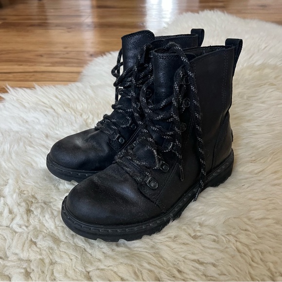 Sorel Lennox Women's Lace Up Boots Black Size 6 - Picture 2 of 5